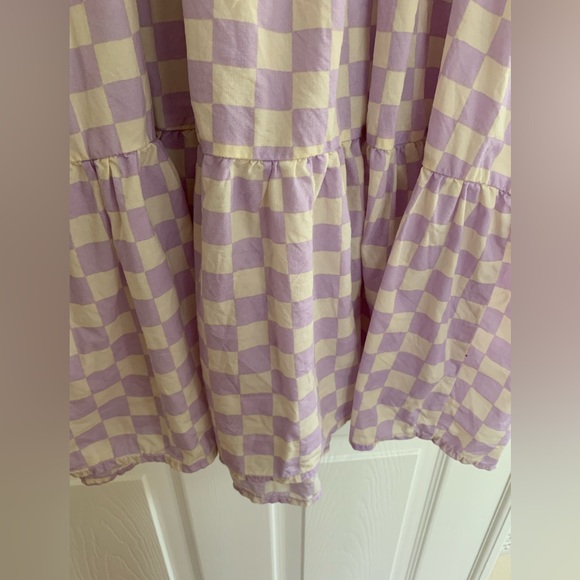 Cat & Jack Girls Dress: White & Purple Gingham Pattern. Size XL/15/16 - Picture 5 of 7